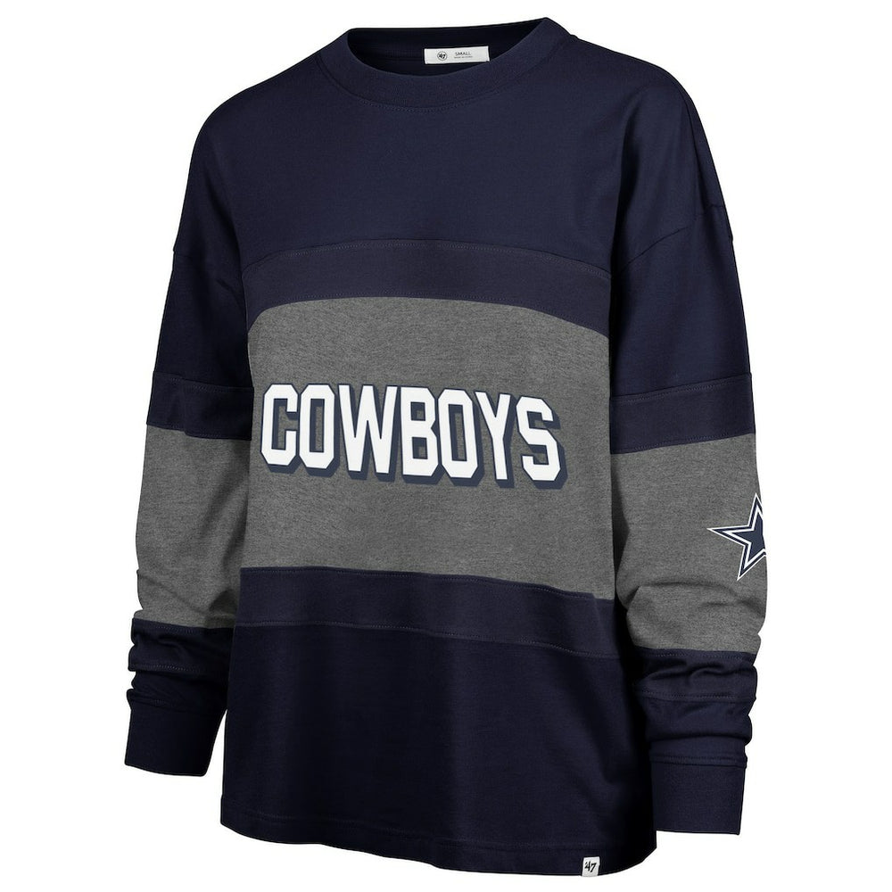 Dallas Cowboys '47 Women's Breezyway Archive Long Sleeve T-Shirt - Navy discount