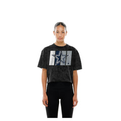 Dallas Cowboys New Era Women's Boxy Cropped Sport Night Mineral Wash T-Shirt - Black online