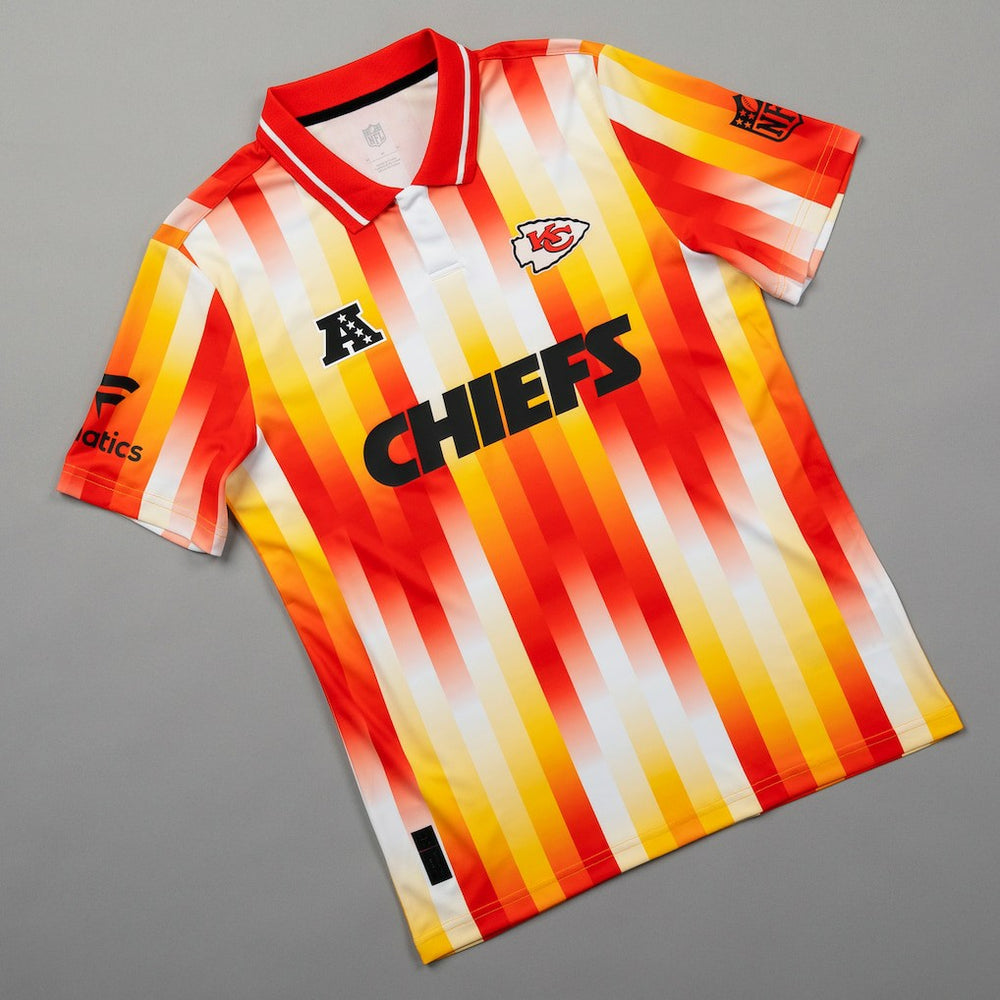 Kansas City Chiefs NFL Football x Football Collared Fan Top - Red for sale