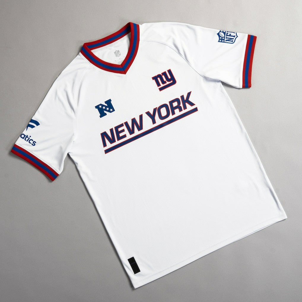 New York Giants NFL Football x Football V-Neck Fan Top - White discount