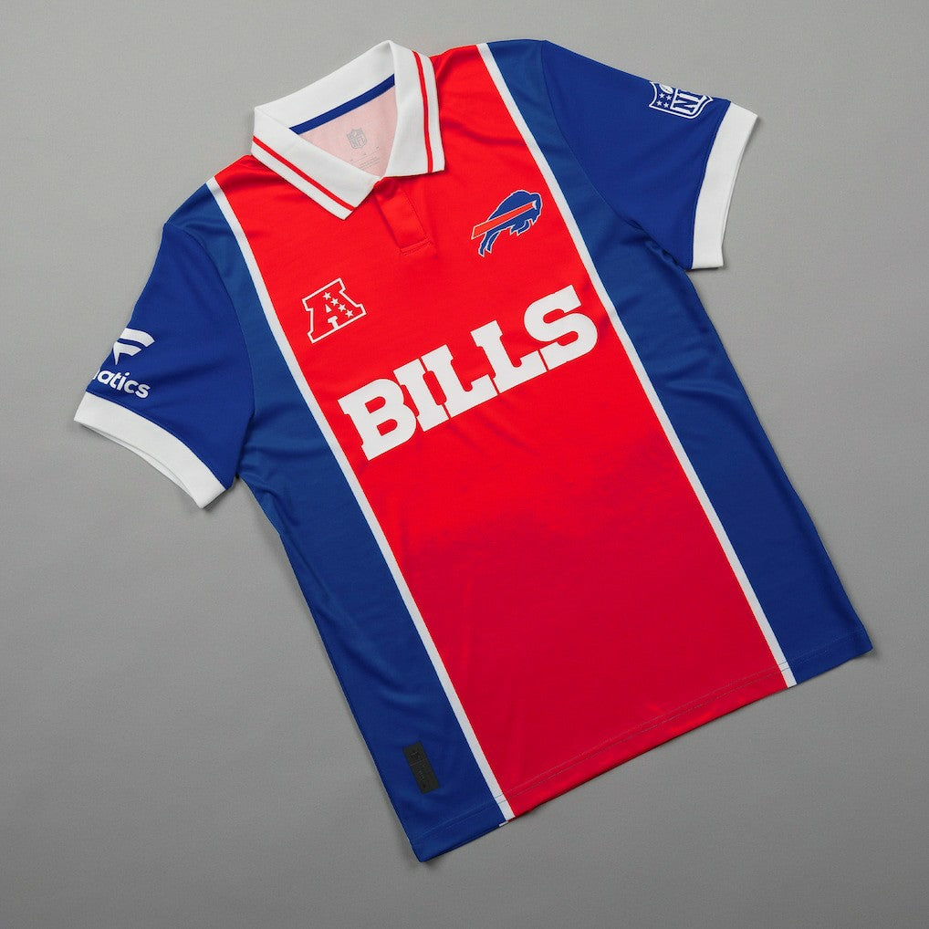 Buffalo Bills NFL Football x Football Collared Fan Top - Red sale