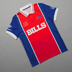 Buffalo Bills NFL Football x Football Collared Fan Top - Red sale