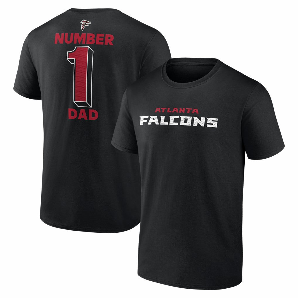 Atlanta Falcons #1 Dad Jersey T-Shirt - Black sale