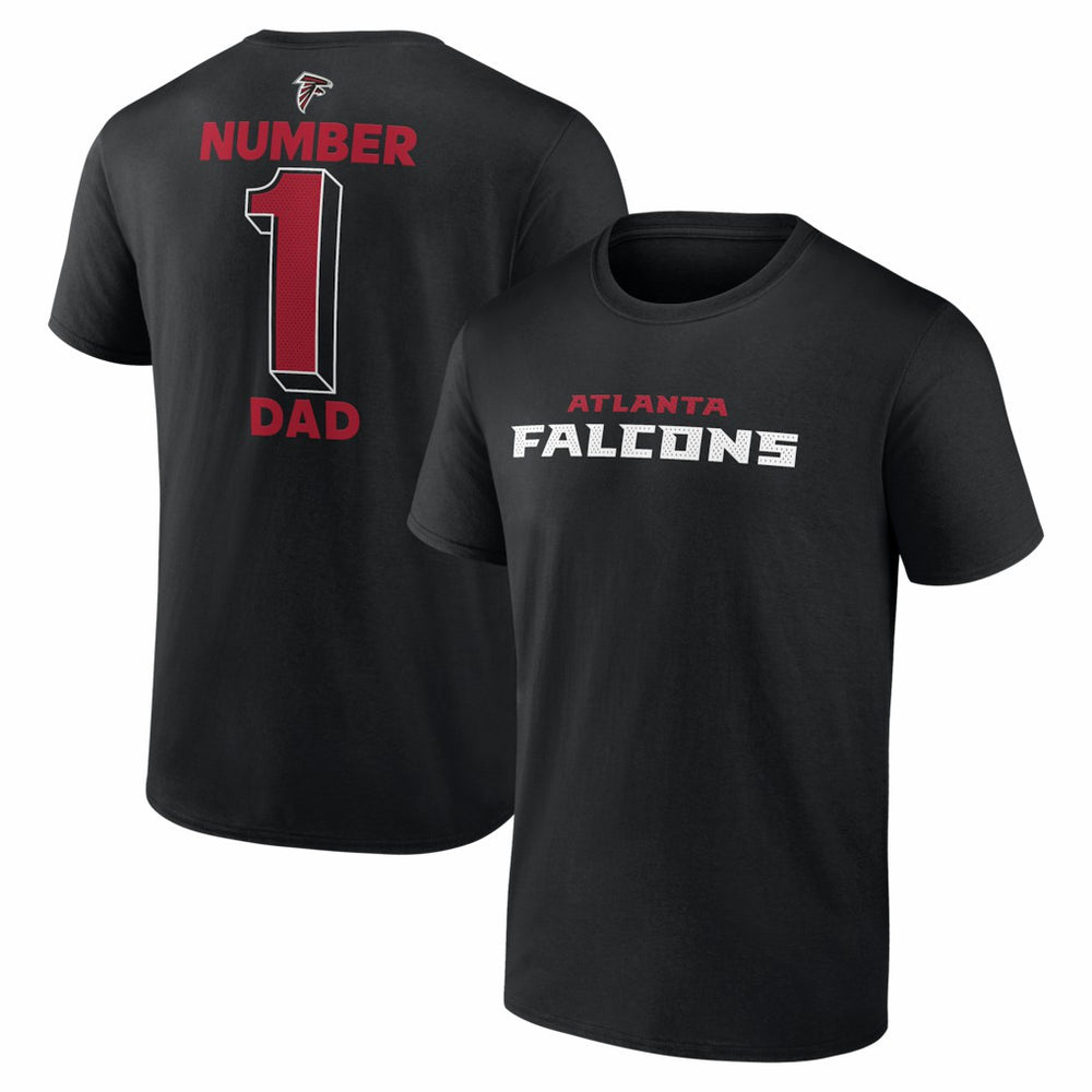 Atlanta Falcons #1 Dad Jersey T-Shirt - Black sale