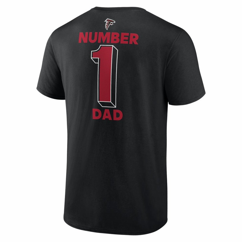Atlanta Falcons #1 Dad Jersey T-Shirt - Black sale
