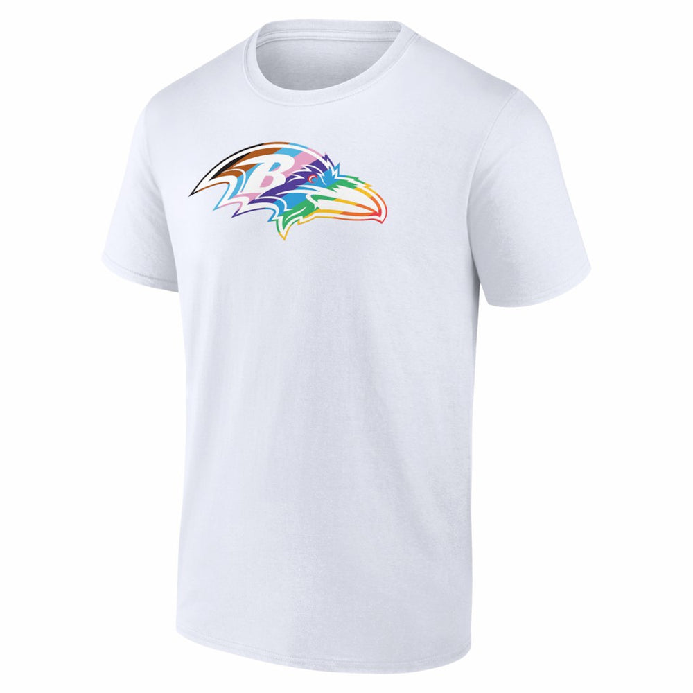 Baltimore Ravens Logo Pride T-Shirt - White discount