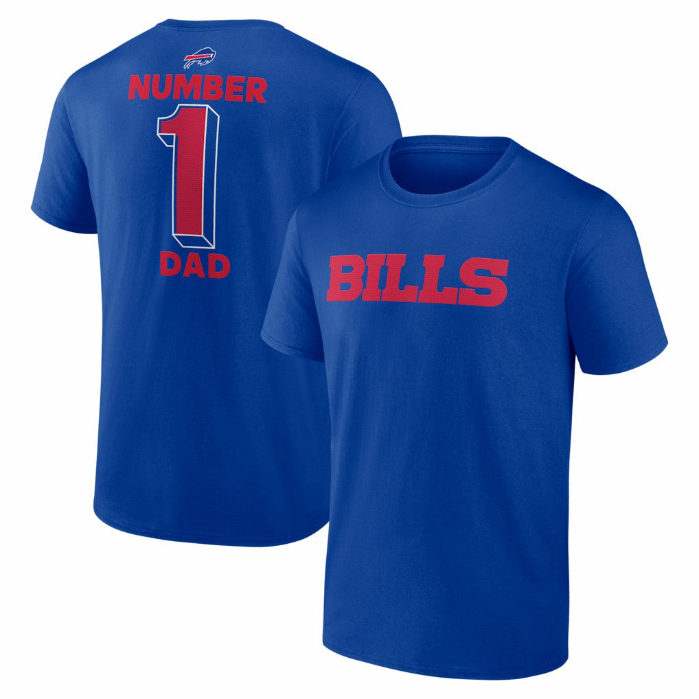 Buffalo Bills #1 Dad Jersey T-Shirt - Royal for sale