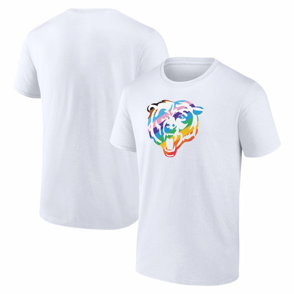 Chicago Bears Logo Pride T-Shirt - White outlet