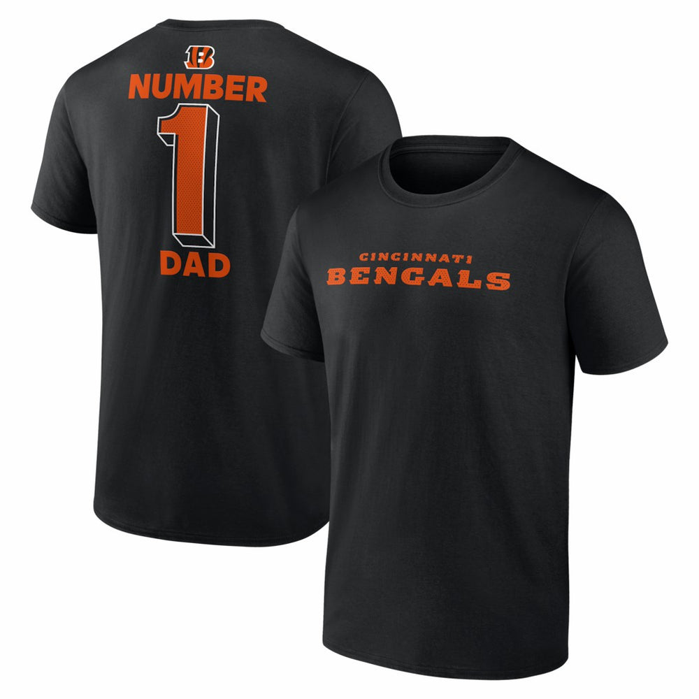 Cincinnati Bengals #1 Dad Jersey T-Shirt - Black on sale