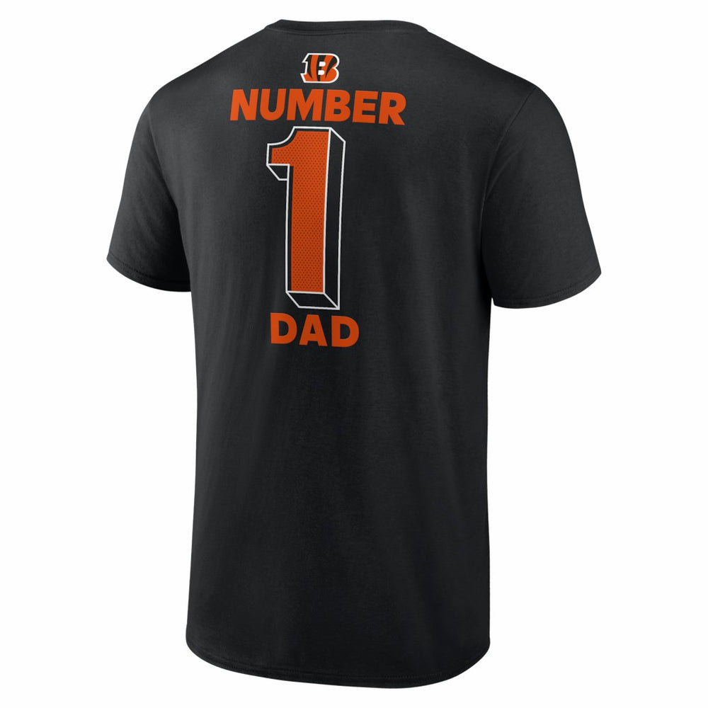 Cincinnati Bengals #1 Dad Jersey T-Shirt - Black on sale