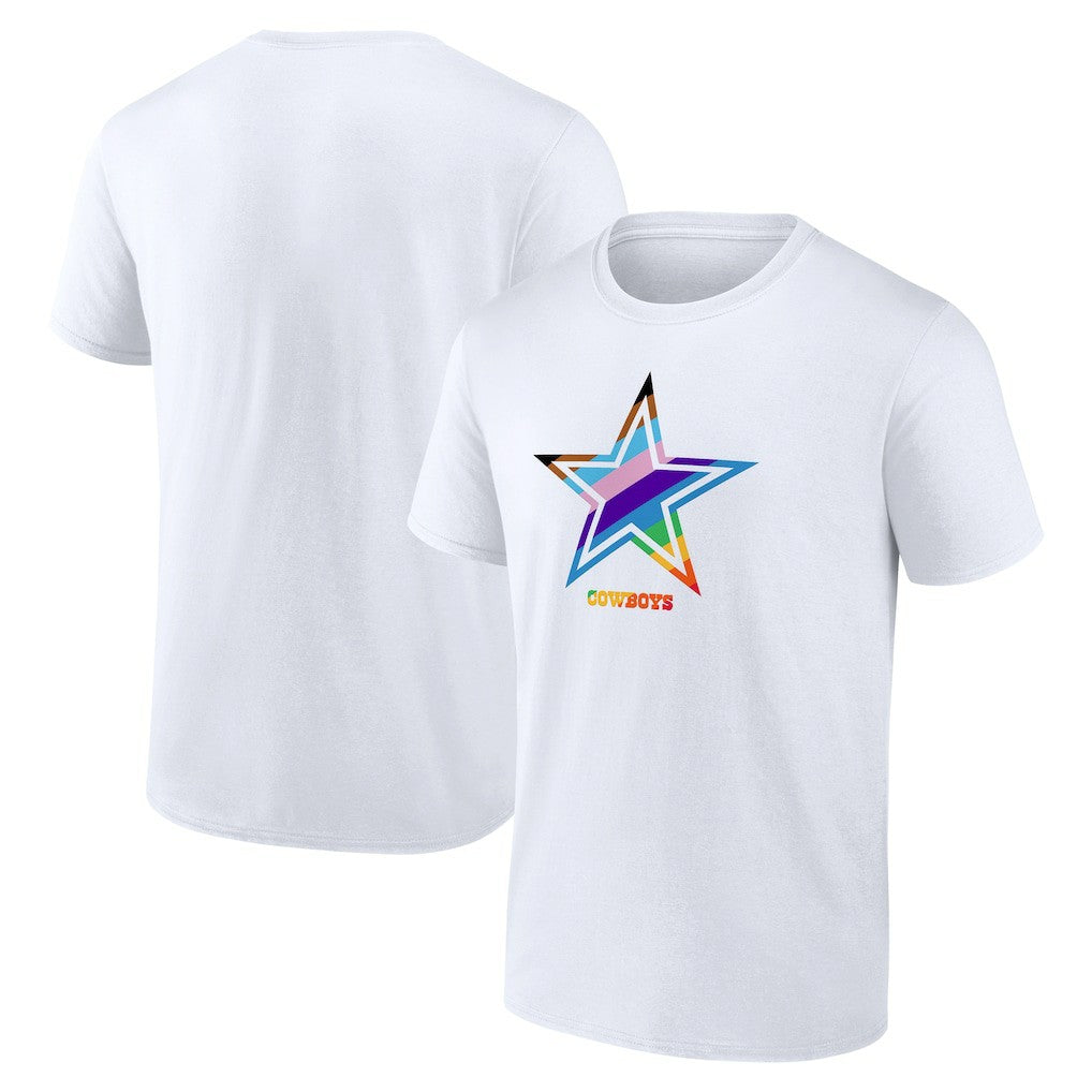 Dallas Cowboys Logo Pride T-Shirt - White on sale