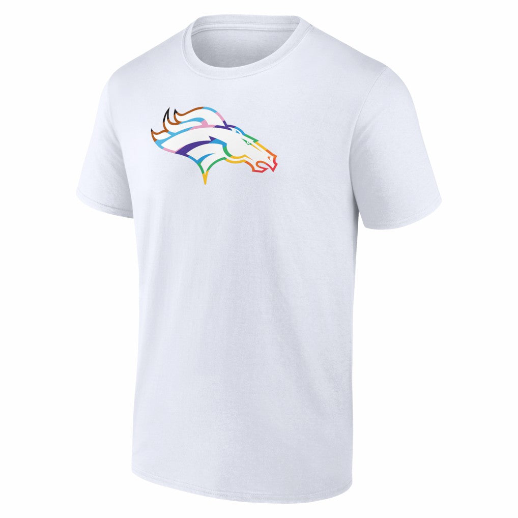 Denver Broncos Logo Pride T-Shirt - White discount