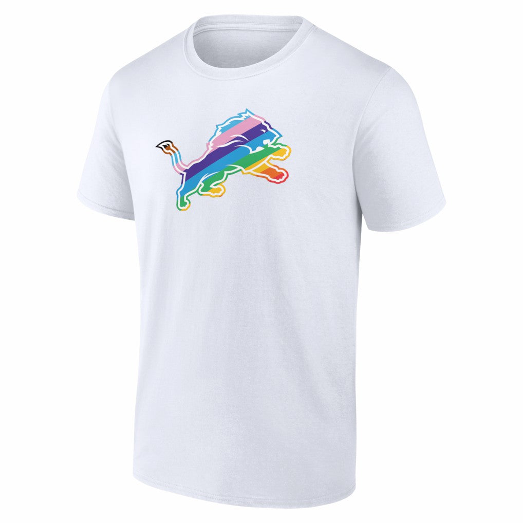 Detroit Lions Logo Pride T-Shirt - White discount