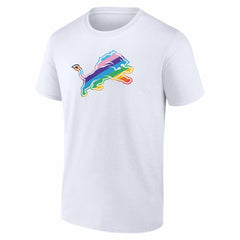 Detroit Lions Logo Pride T-Shirt - White discount