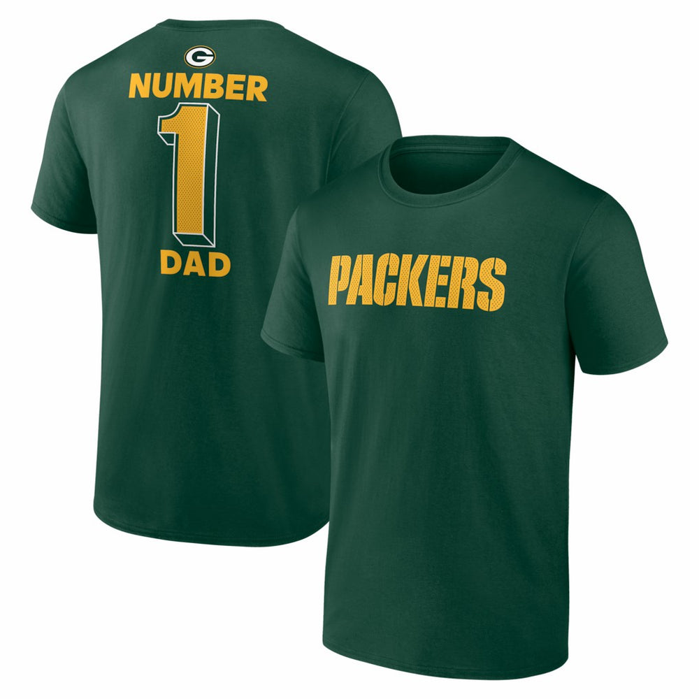 Green Bay Packers #1 Dad Jersey T-Shirt - Green sale