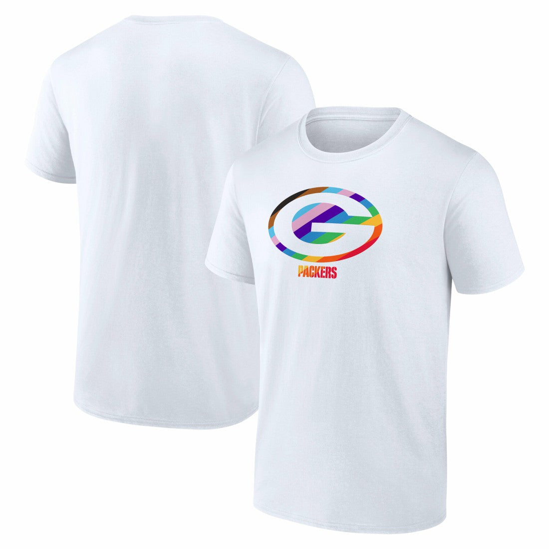 Green Bay Packers Logo Pride T-Shirt - White sale