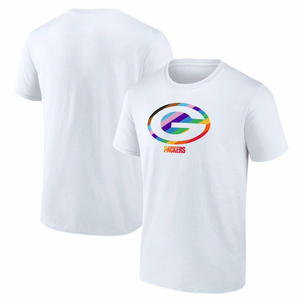 Green Bay Packers Logo Pride T-Shirt - White sale