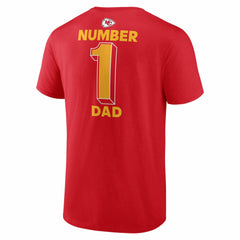 Kansas City Chiefs #1 Dad Jersey T-Shirt - Red for sale