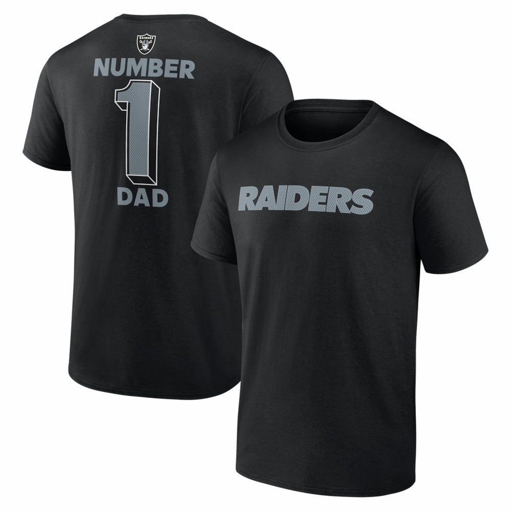 Las Vegas Raiders #1 Dad Jersey T-Shirt - Black for sale
