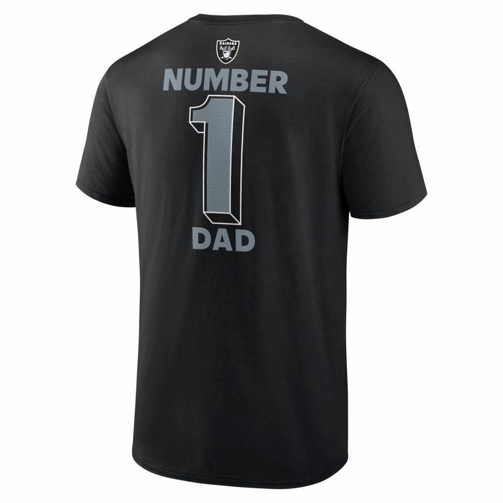 Las Vegas Raiders #1 Dad Jersey T-Shirt - Black for sale