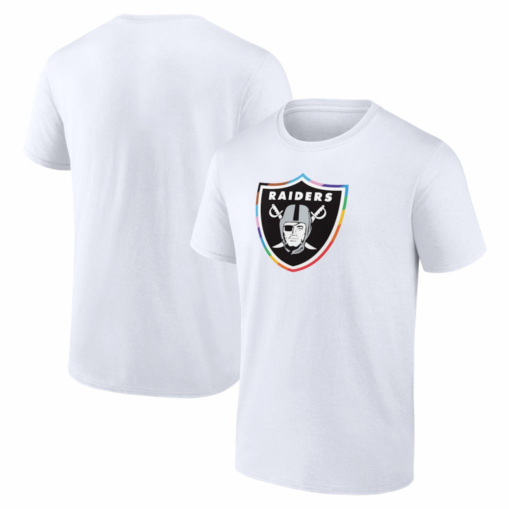 Las Vegas Raiders Logo Pride T-Shirt - White sale