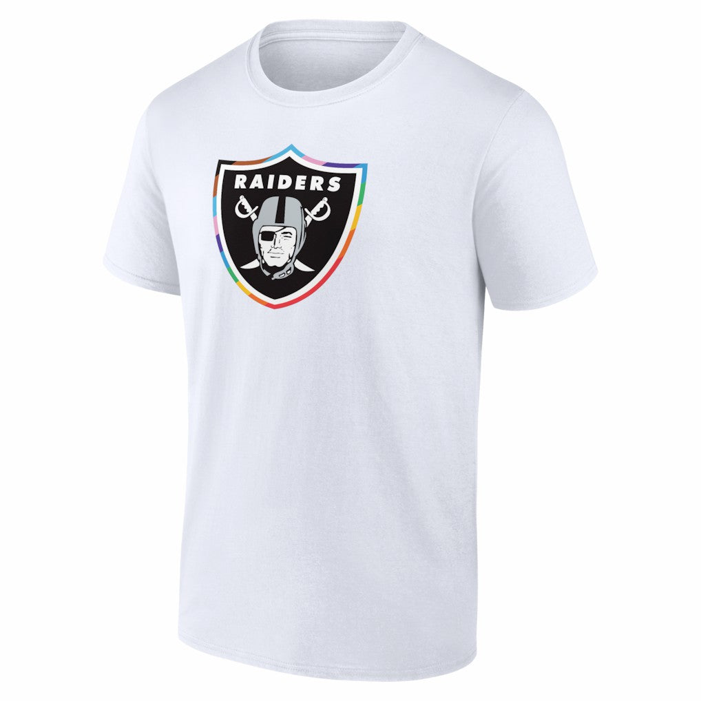 Las Vegas Raiders Logo Pride T-Shirt - White sale