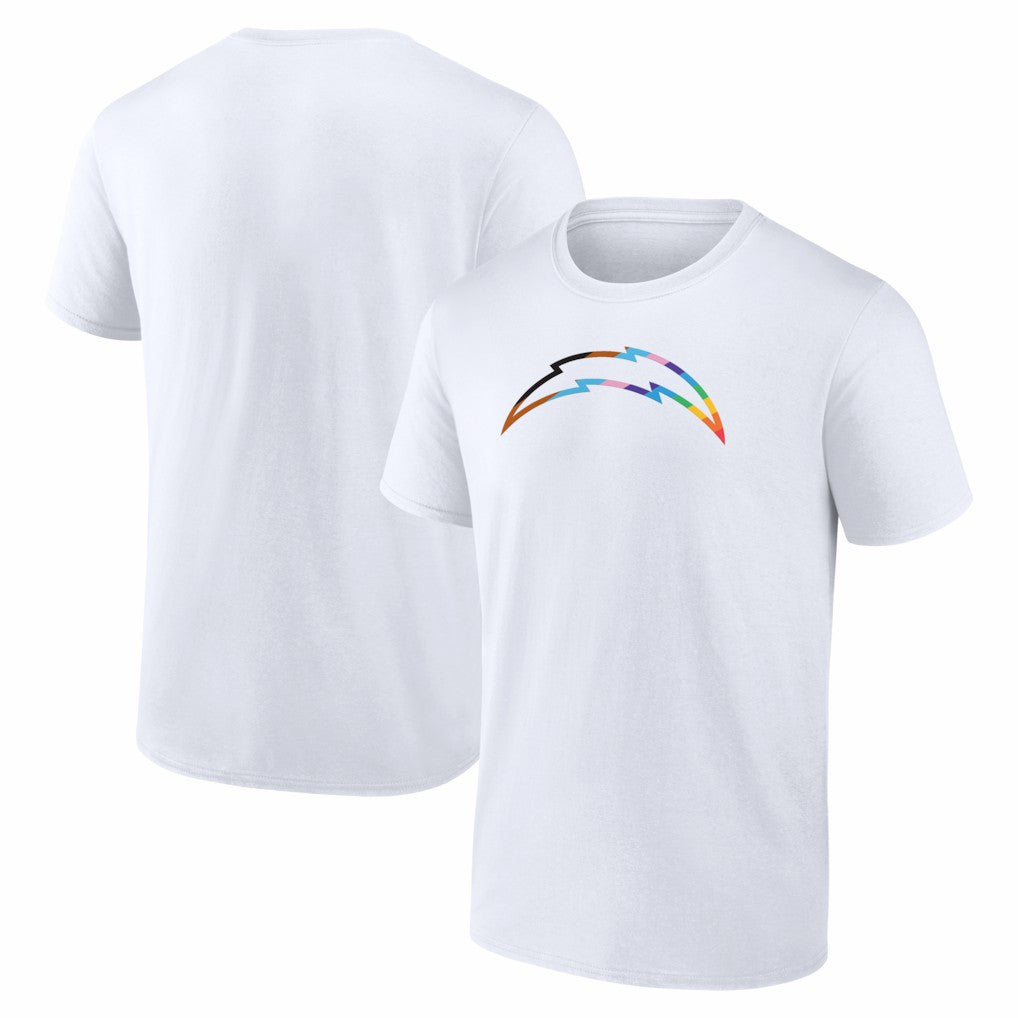 Los Angeles Chargers Logo Pride T-Shirt - White discount