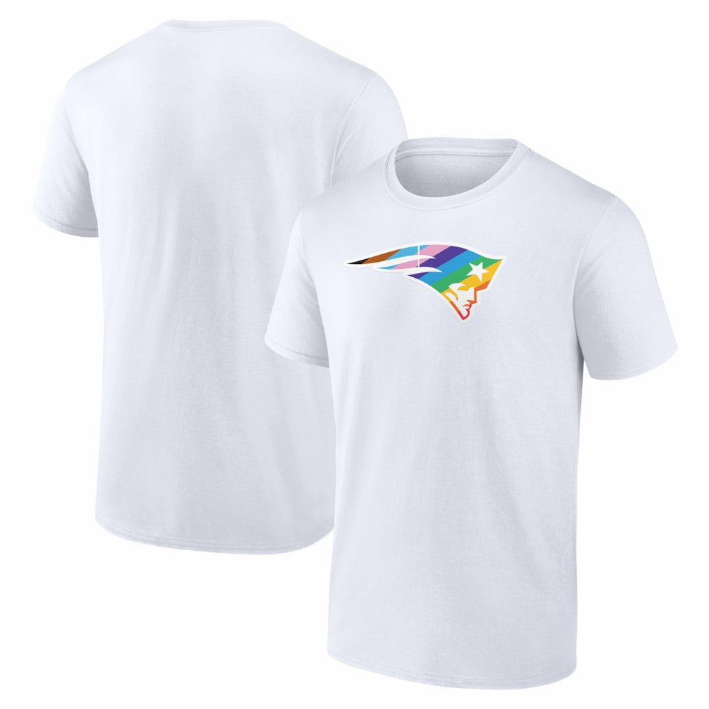 New England Patriots Logo Pride T-Shirt - White sale