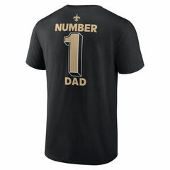 New Orleans Saints #1 Dad Jersey T-Shirt - Black outlet
