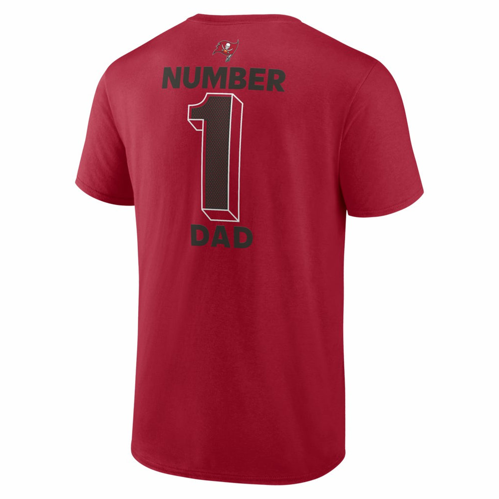Tampa Bay Buccaneers #1 Dad Jersey T-Shirt - Red cheap