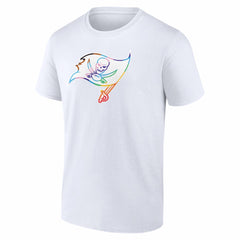 Tampa Bay Buccaneers Logo Pride T-Shirt - White discount