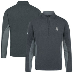 Chicago White Sox Levelwear Waffle Insignia 2.0 Quarter-Zip Pullover - Heather Black