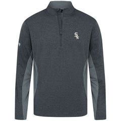 Chicago White Sox Levelwear Waffle Insignia 2.0 Quarter-Zip Pullover - Heather Black