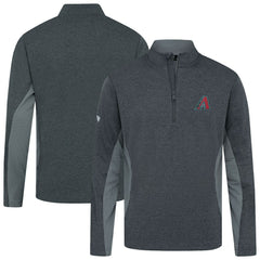 Arizona Diamondbacks Levelwear Waffle Insignia 2.0 Quarter-Zip Pullover - Heather Black