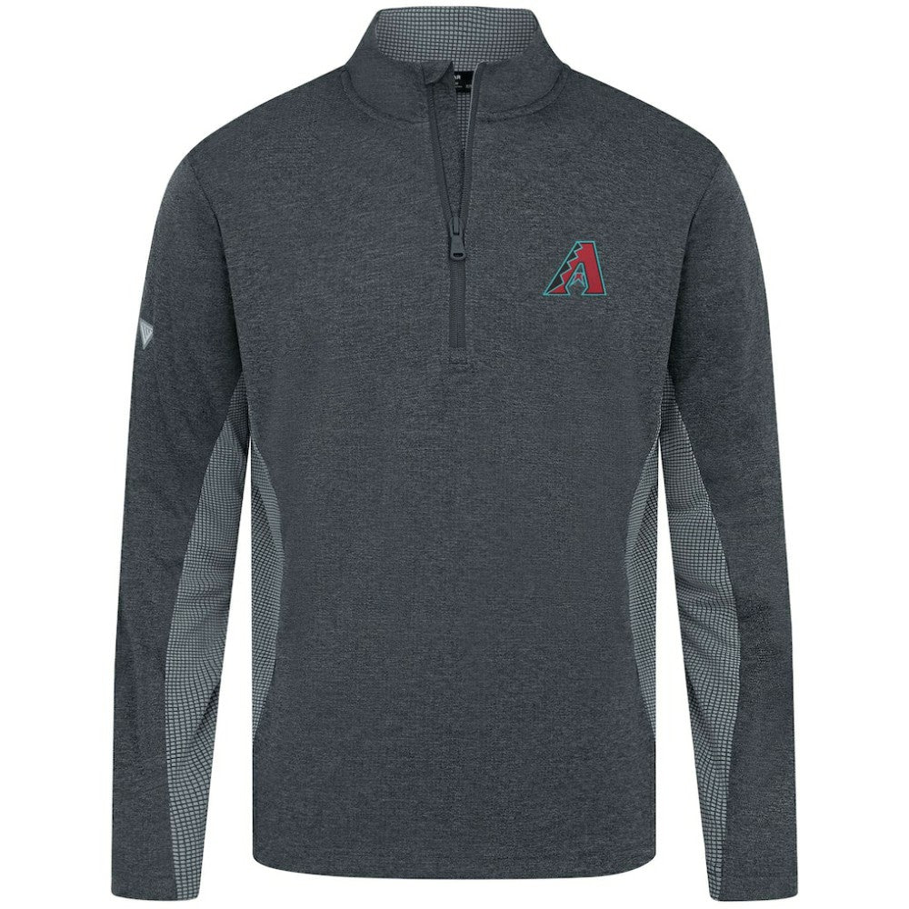 Arizona Diamondbacks Levelwear Waffle Insignia 2.0 Quarter-Zip Pullover - Heather Black