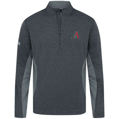 Arizona Diamondbacks Levelwear Waffle Insignia 2.0 Quarter-Zip Pullover - Heather Black