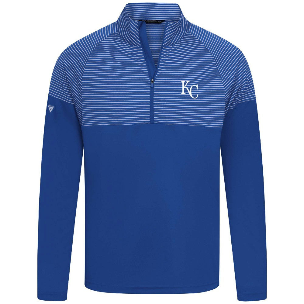 Kansas City Royals Levelwear Classic Stripes Insignia 2.0 Pullover - Royal