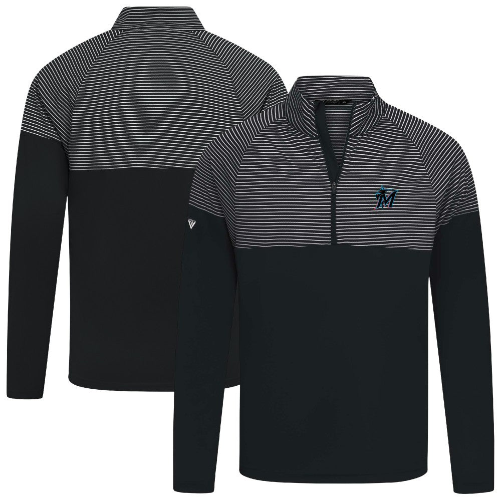 Miami Marlins Levelwear Classic Stripes Insignia 2.0 Pullover - Black