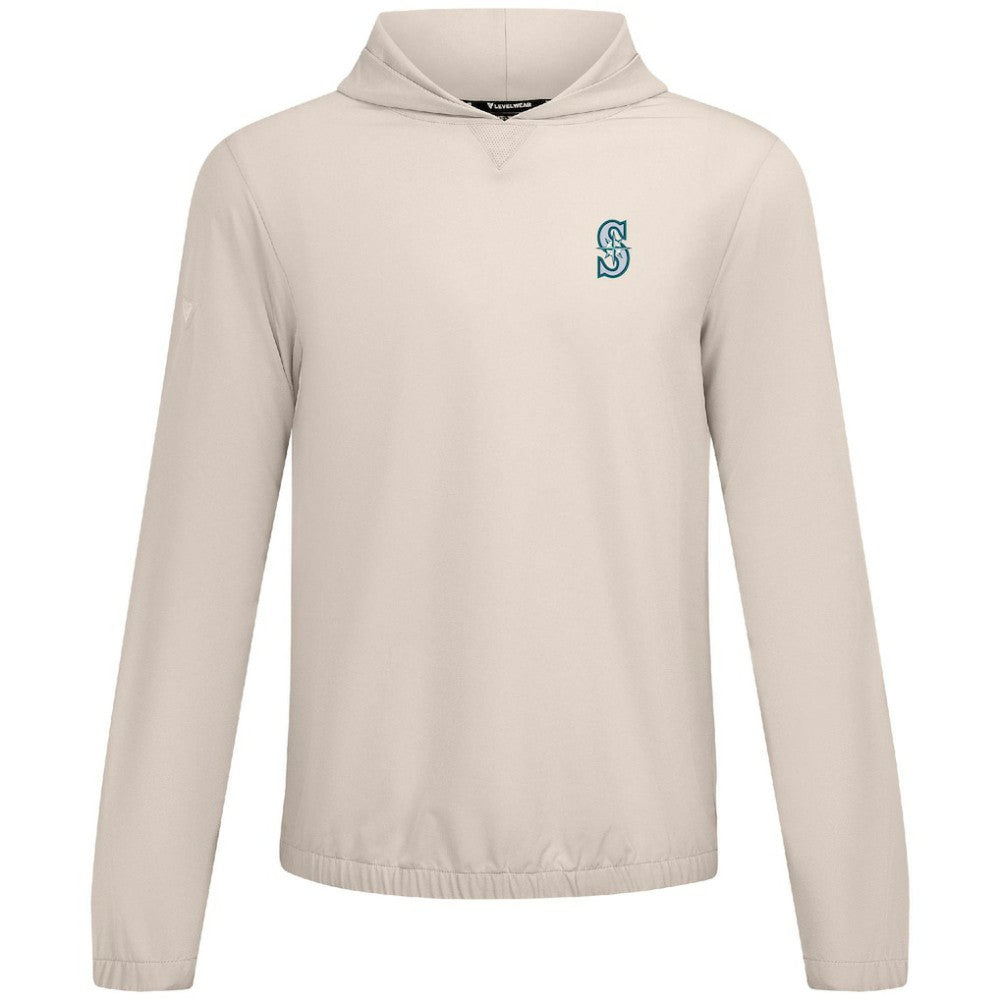 Seattle Mariners Levelwear Action Insignia 2.0 Pullover Hoodie - Khaki