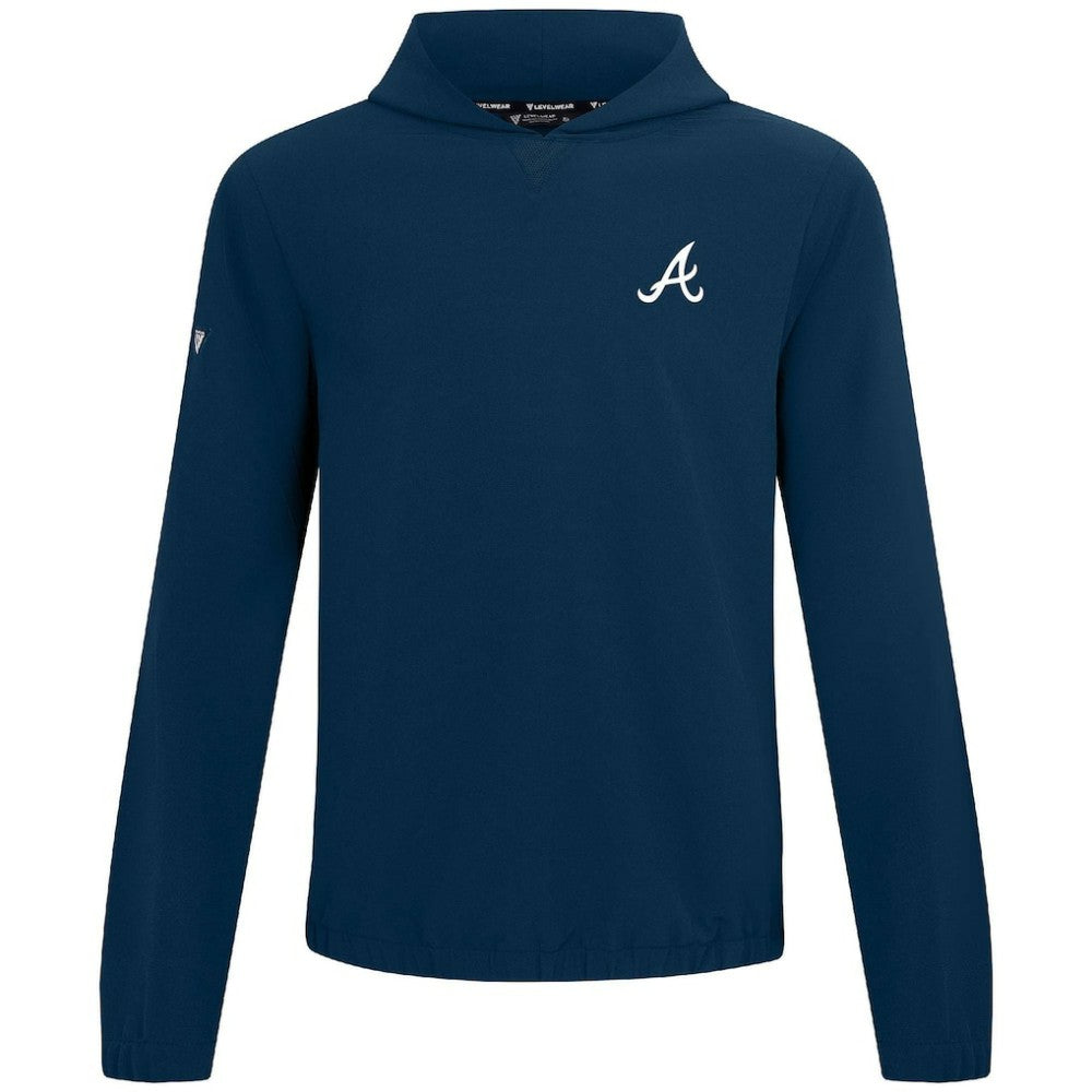 Atlanta Braves Levelwear Action Insignia 2.0 Pullover Hoodie - Navy