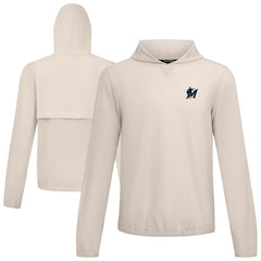 Miami Marlins Levelwear Action Insignia 2.0 Pullover Hoodie - Khaki