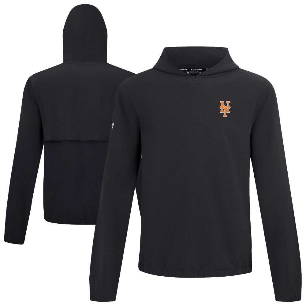 New York Mets Levelwear Action Insignia 2.0 Pullover Hoodie - Black
