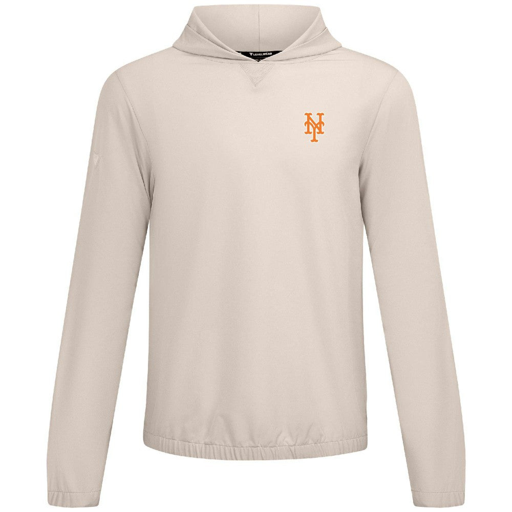 New York Mets Levelwear Action Insignia 2.0 Pullover Hoodie - Khaki