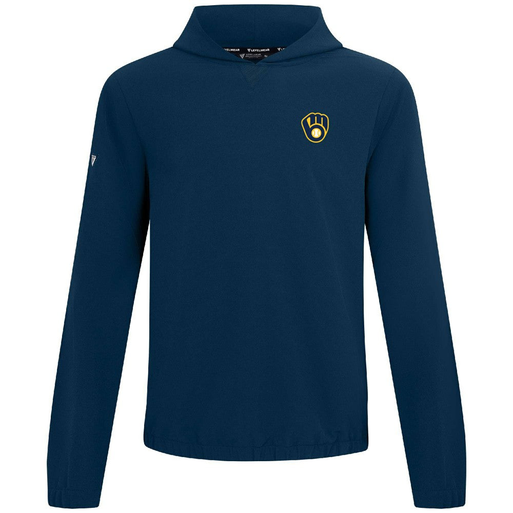 Milwaukee Brewers Levelwear Action Insignia 2.0 Pullover Hoodie - Navy