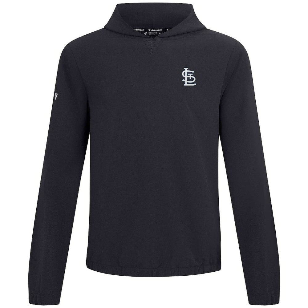 St. Louis Cardinals Levelwear Action Insignia 2.0 Pullover Hoodie - Black