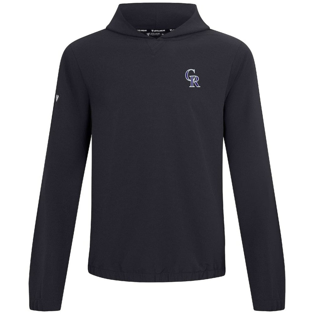 Colorado Rockies Levelwear Action Insignia 2.0 Pullover Hoodie - Black