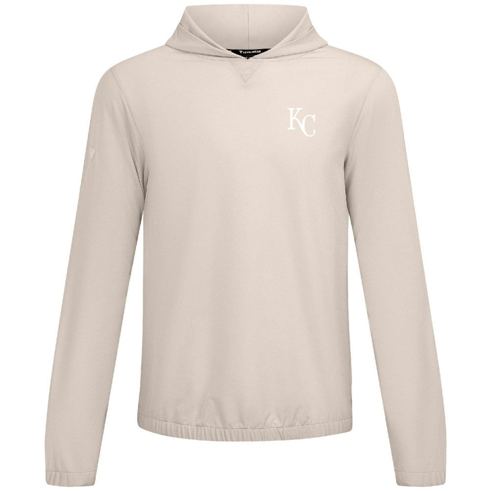 Kansas City Royals Levelwear Action Insignia 2.0 Pullover Hoodie - Khaki