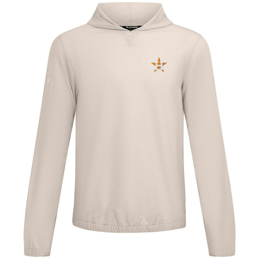 Houston Astros Levelwear Action Insignia 2.0 Pullover Hoodie - Khaki