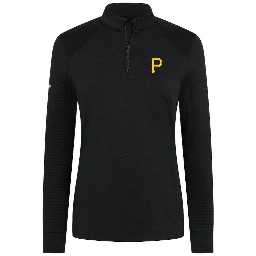 Pittsburgh Pirates Levelwear Women's Power Insignia 2.0 Quarter-Zip Pullover Top - Black