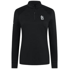 St. Louis Cardinals Levelwear Women's Power Insignia 2.0 Quarter-Zip Pullover Top - Black